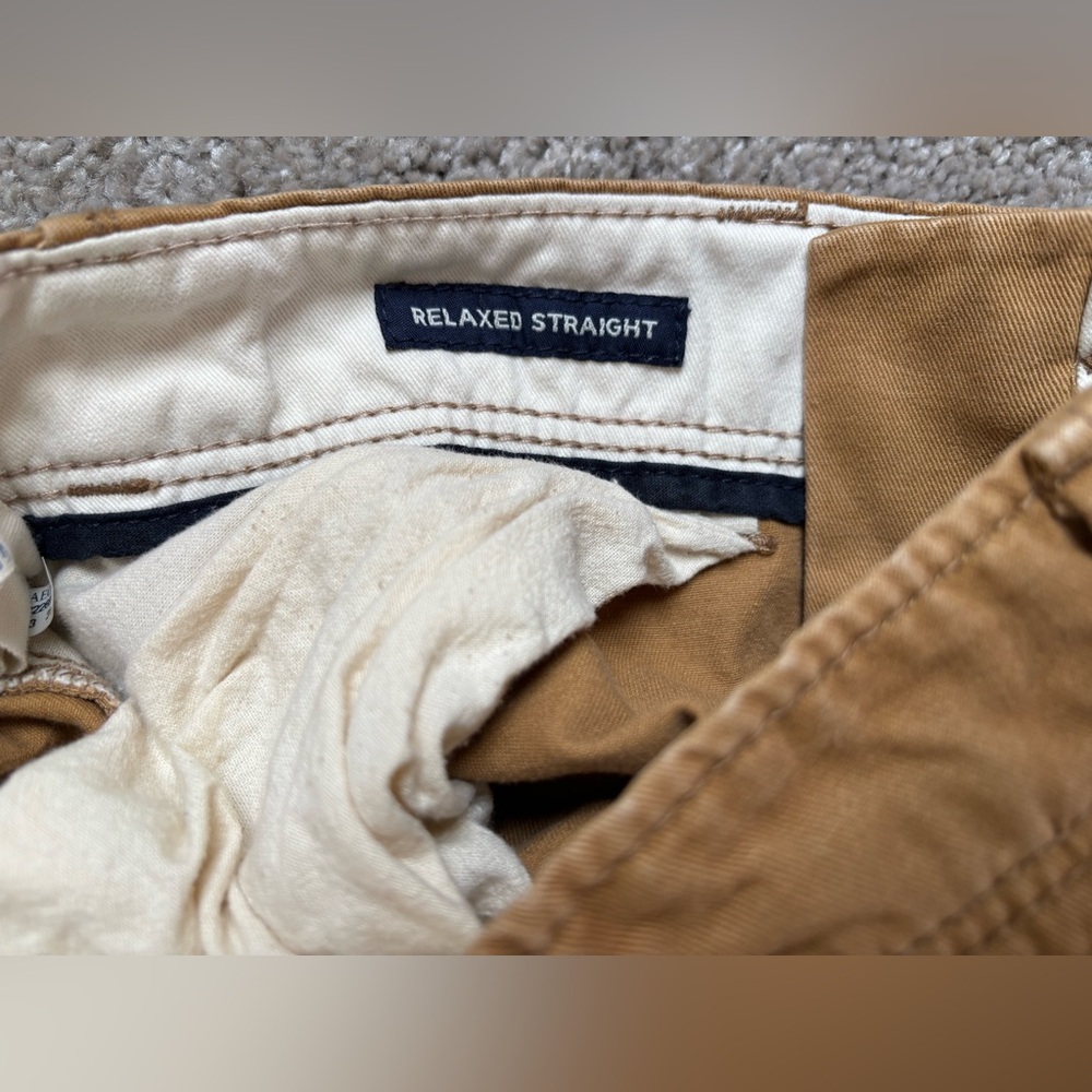 American Eagle Outfitters Relaxed Straight Khaki Pant - Picture 11 of 13
